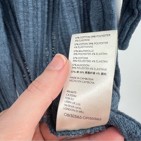 Anthropologie Lettie Tulip-Back Split Cardigan Blue Gray SP/MP - Picture 8 of 10